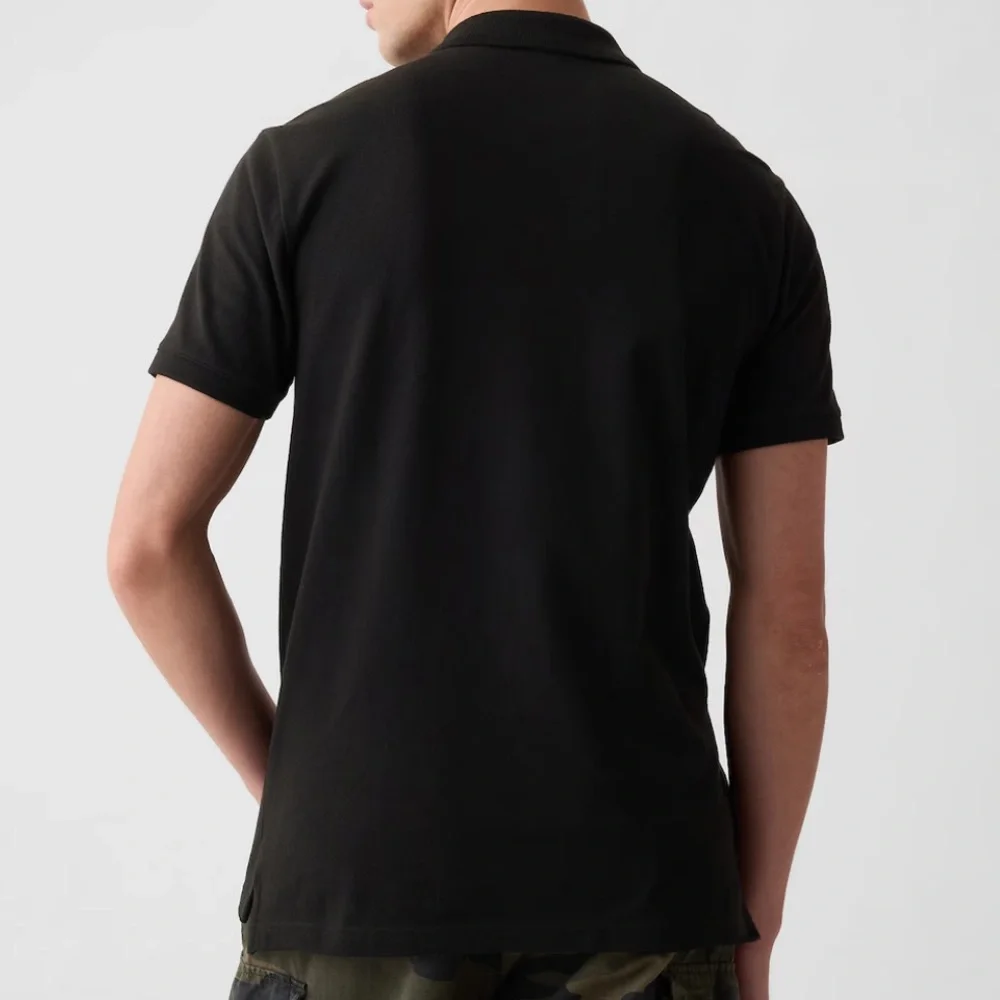 NWT Black GAP Stretch Polo Men’s short-sleeve Shirt Size XL - Picture 2 of 8